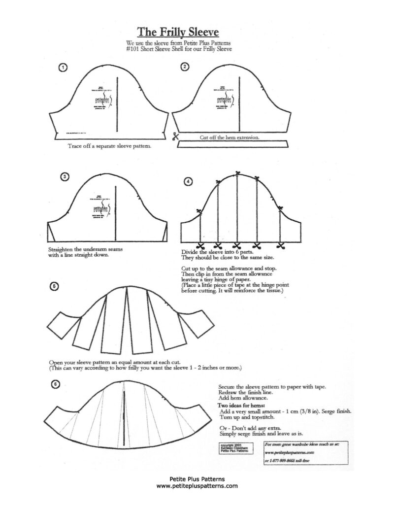 Create A Frilly Sleeve – Petite Plus Patterns