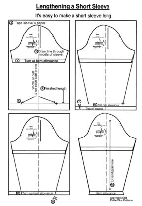 Lengthening a Short Sleeve – Petite Plus Patterns