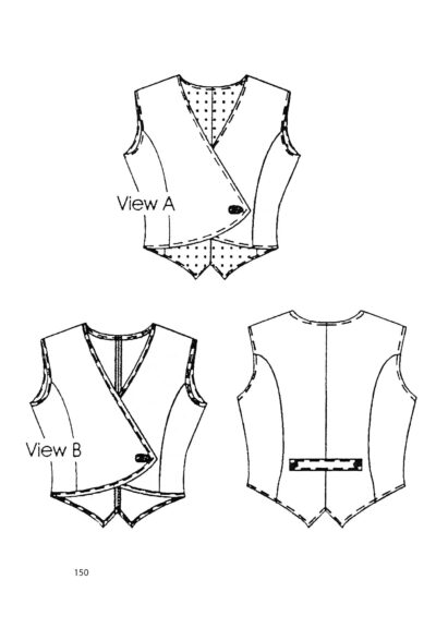 150 – Tuxedo Wrap Vest – tissue – Petite Plus Patterns