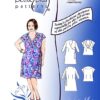 Cover, Petite Plus Patterns 304, Easy Wrap Dress, size 12-24, designed for narrow shoulders and full bust, illustration, flats