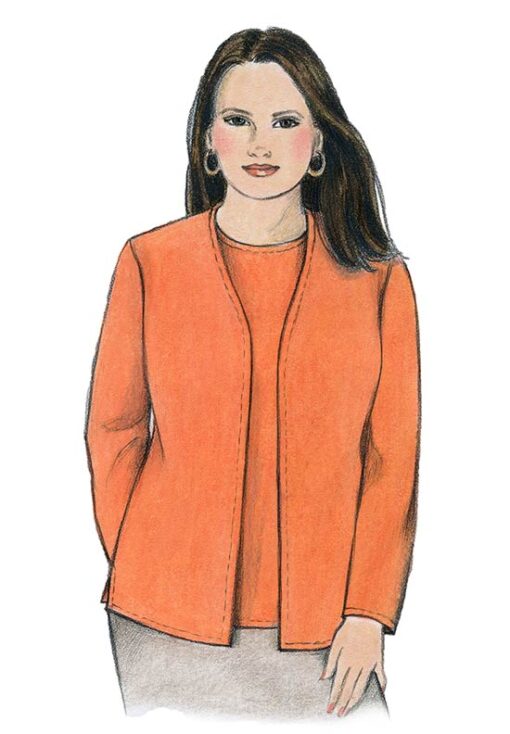 Illustration, Petite Plus Patterns 102 Sweater Twin Set