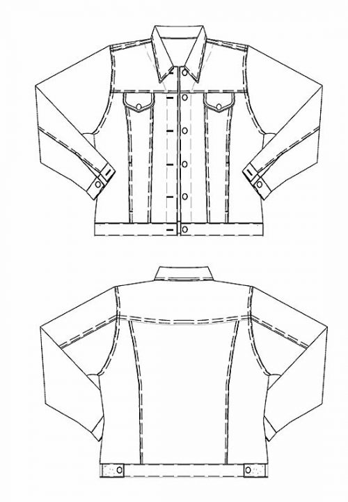 204 PDF – Jeans Jacket – downloadable pattern – Petite Plus Patterns