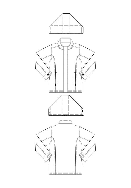 Line drawing, Petite Plus Patterns 251, Walking Jacket