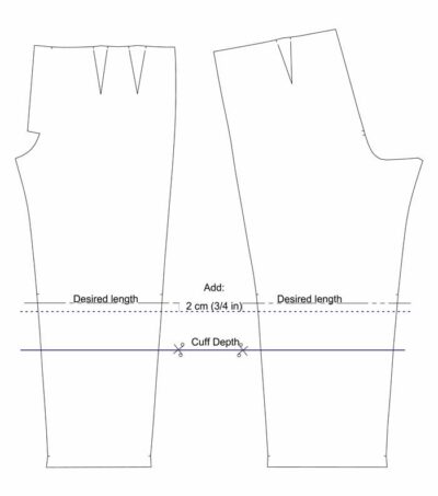 How to Cut Pants into Capris and Add a Cuff – Part 1 – Petite Plus Patterns